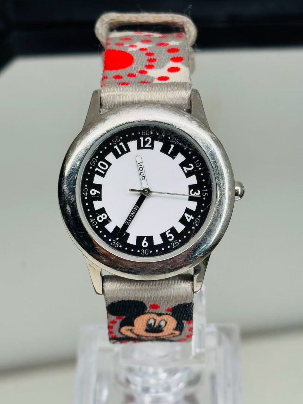 Disney Mickey Mouse By eWatch Quartz Watch 31mm Novelty Strap Watch New Battery